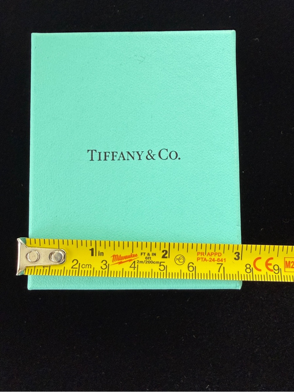 Tiffany & Co. robin's-egg blue jewelry box with logo